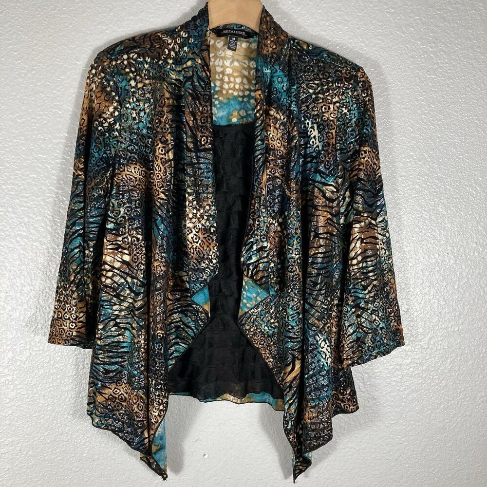 Y2K Notations Velvet Burnout Top M Asymmetric Fairy Whimsigoth Ruffle Glitter